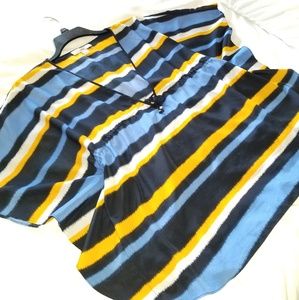 Michael Kors Stripped Dolman Sleeve Top